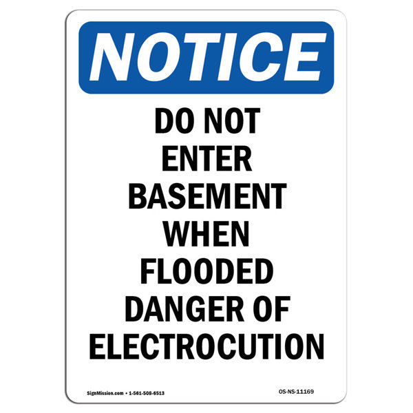 SignMission Do Not Enter Basement When Flooded Sign Wayfair Canada
